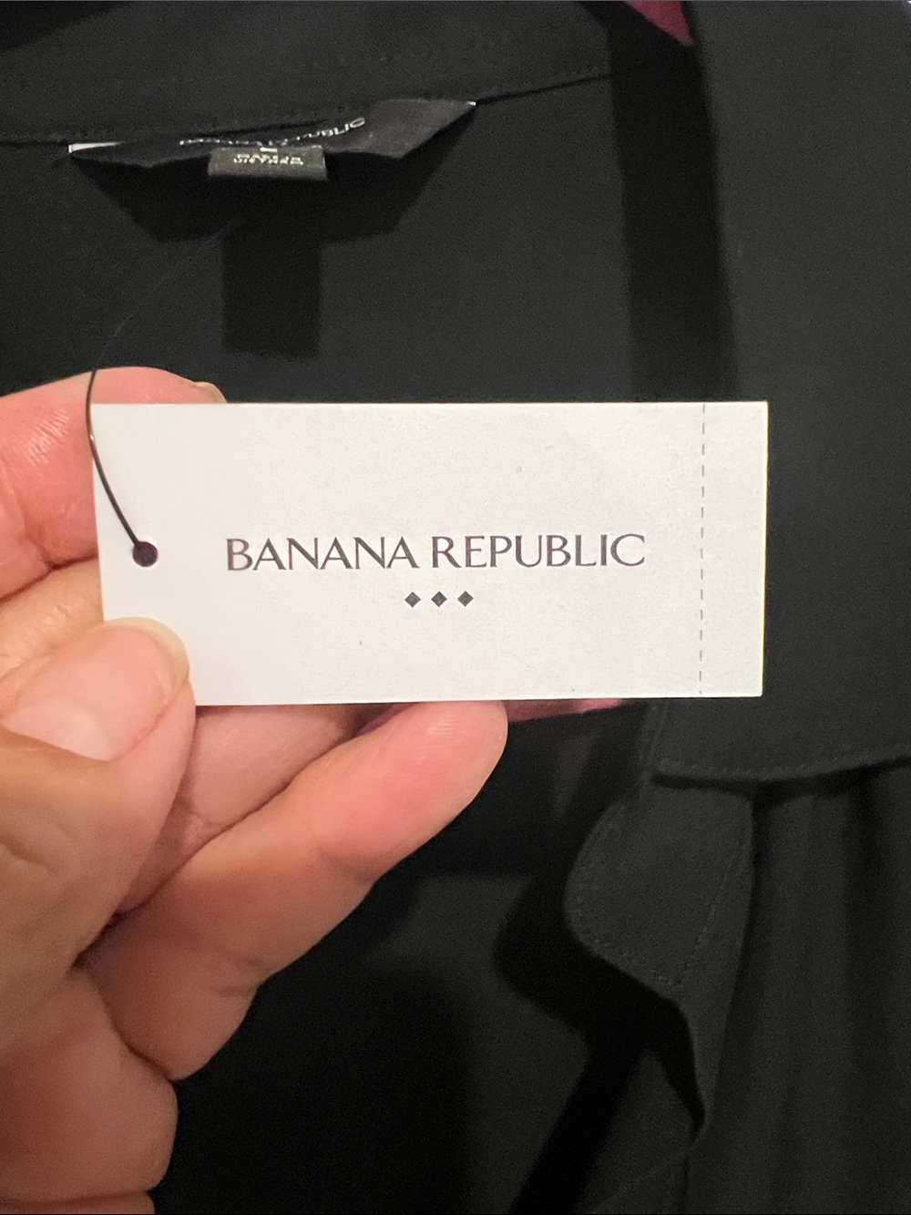 Banana Republic Black Oversized Women's Collared Blouse - Picture 2 of 12